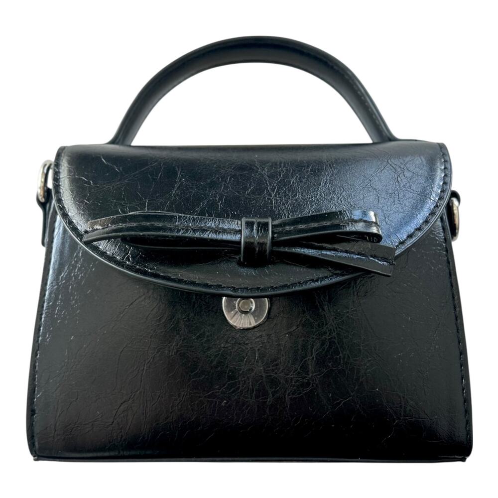 Madden Girl Black Mini Top Handle Purse Crossbody NWOT - Picture 4 of 6